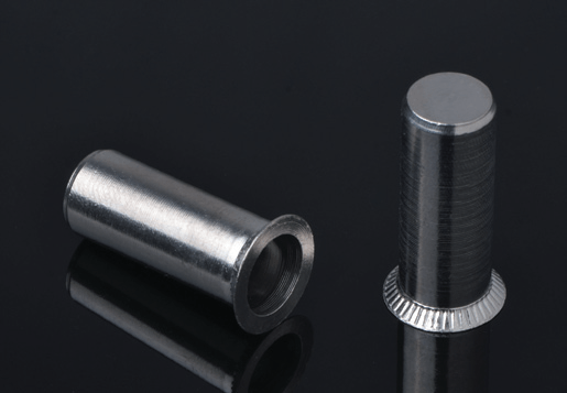 Hindi kinakalawang na asero countersunk head round body plain rivet nuts closed end type