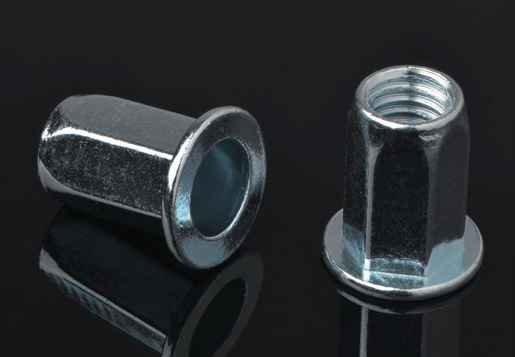 Bakal flat head buong hex body rivet nut bukas na uri