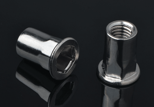 Hindi kinakalawang na asero flat head inner-hex body rivet nut bukas na uri