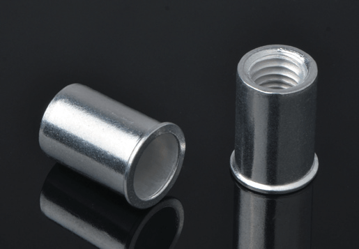Aluminum Bawasan ang ulo ng bilog na katawan plain rivet nut bukas na uri