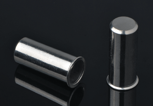 Hindi kinakalawang na asero bawasan ang ulo ng bilog na katawan plain rivet nut sarado na uri ng dulo